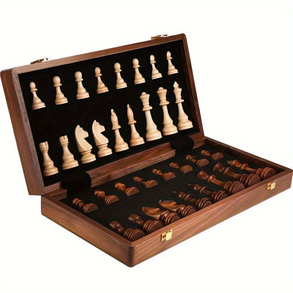 CrownChess - Elegante schaakset met gedetailleerde stukken en een klassiek bord voor tijdloos strategiespel