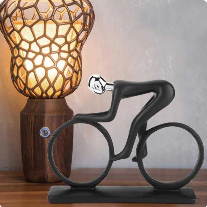 BikeBrio - Artistiek fietsbeeldhouwwerk voor planken, decoratieve tafelaccenten