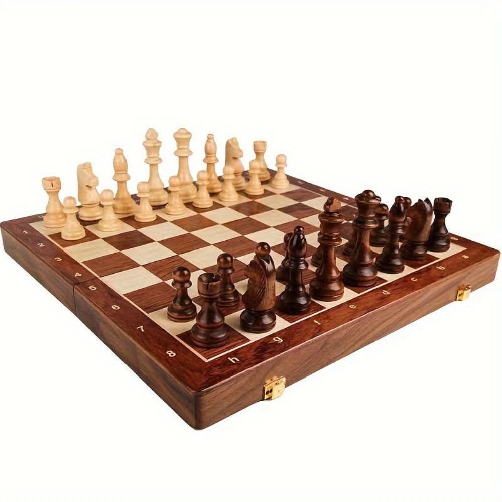 CrownChess - Elegante schaakset met gedetailleerde stukken en een klassiek bord voor tijdloos strategiespel