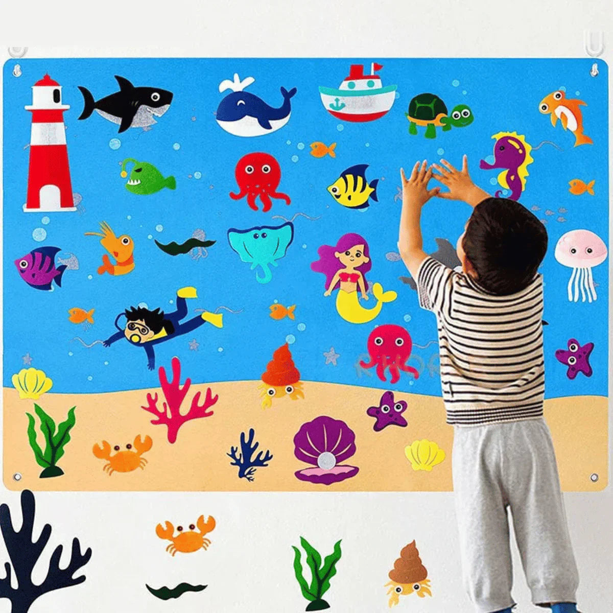 EduTales - Interactief dierenviltbord voor leuk en leerzaam spel