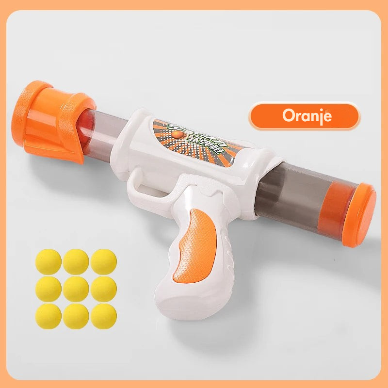 PetPlay - Interactief speelgoedpistool met 9 elastische ballen voor honden en katten