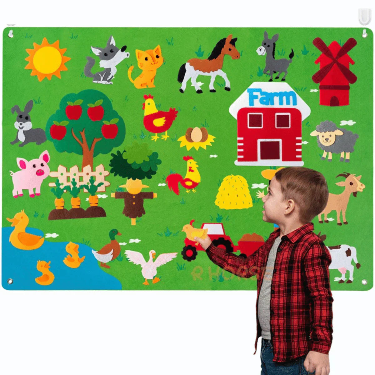 EduTales - Interactief dierenviltbord voor leuk en leerzaam spel