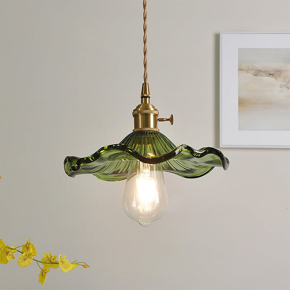 NordicBloom - Elegante hanglamp van glas en messing