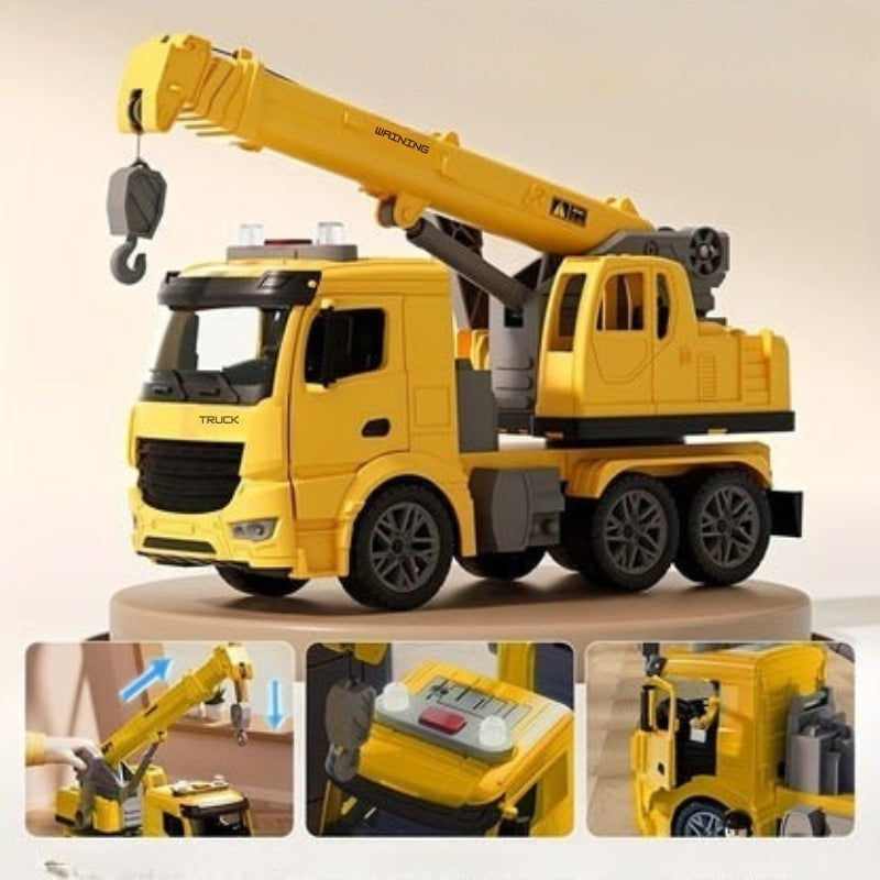 CraneCraft - Realistische kraanwagen met lichten, geluiden en een beweegbare arm voor kinderen