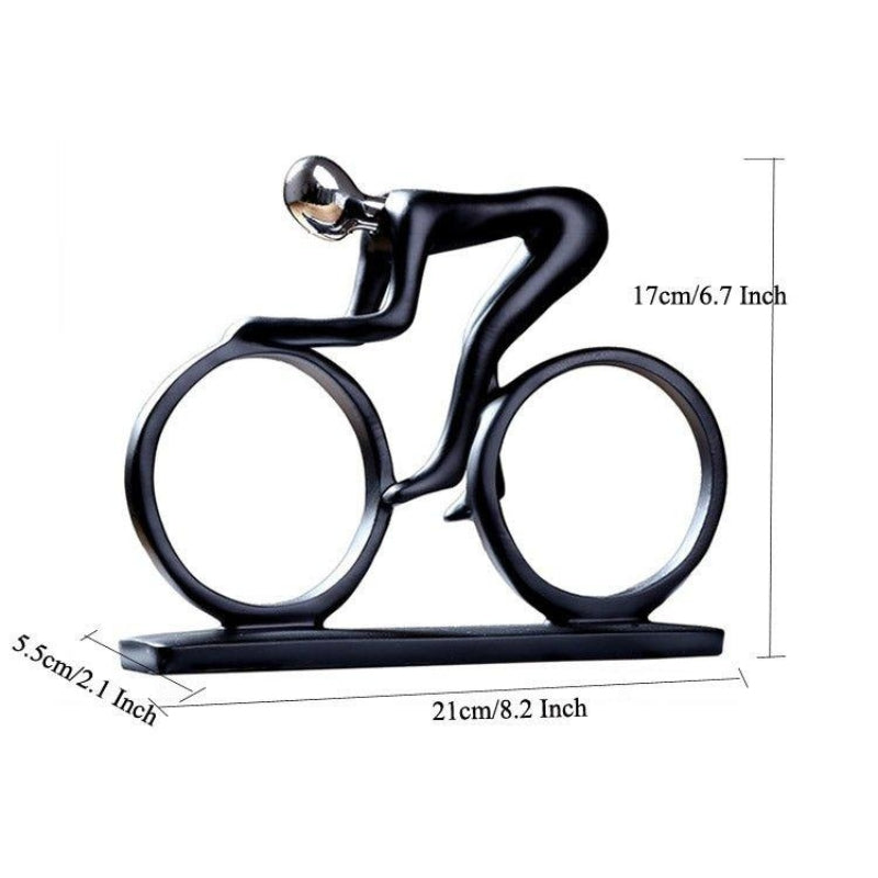 BikeBrio - Artistiek fietsbeeldhouwwerk voor planken, decoratieve tafelaccenten