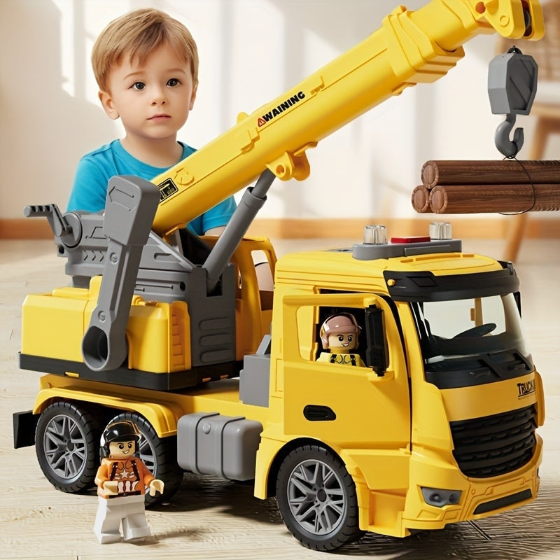 CraneCraft - Realistische kraanwagen met lichten, geluiden en een beweegbare arm voor kinderen