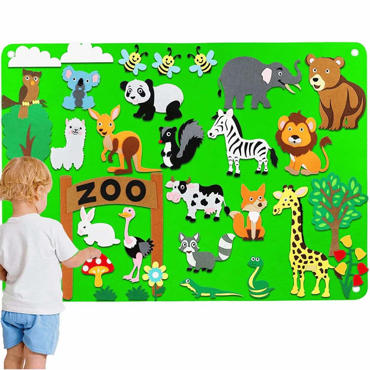 EduTales - Interactief dierenviltbord voor leuk en leerzaam spel