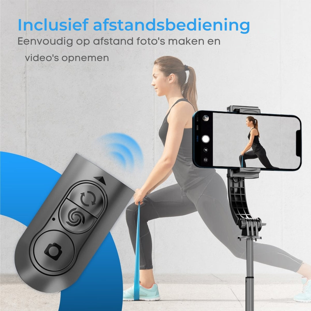 SnapEase - 360° Zelfie Stick voor vloeiende opnamen met Bluetooth afstandsbediening