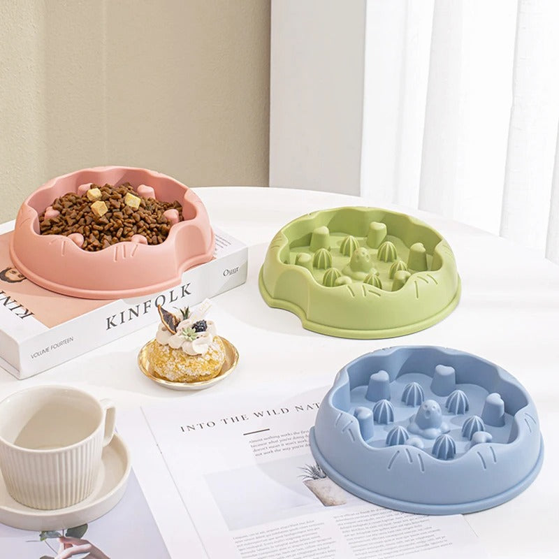 PawBowl - Voerbak met antislipraadsel voor honden en katten
