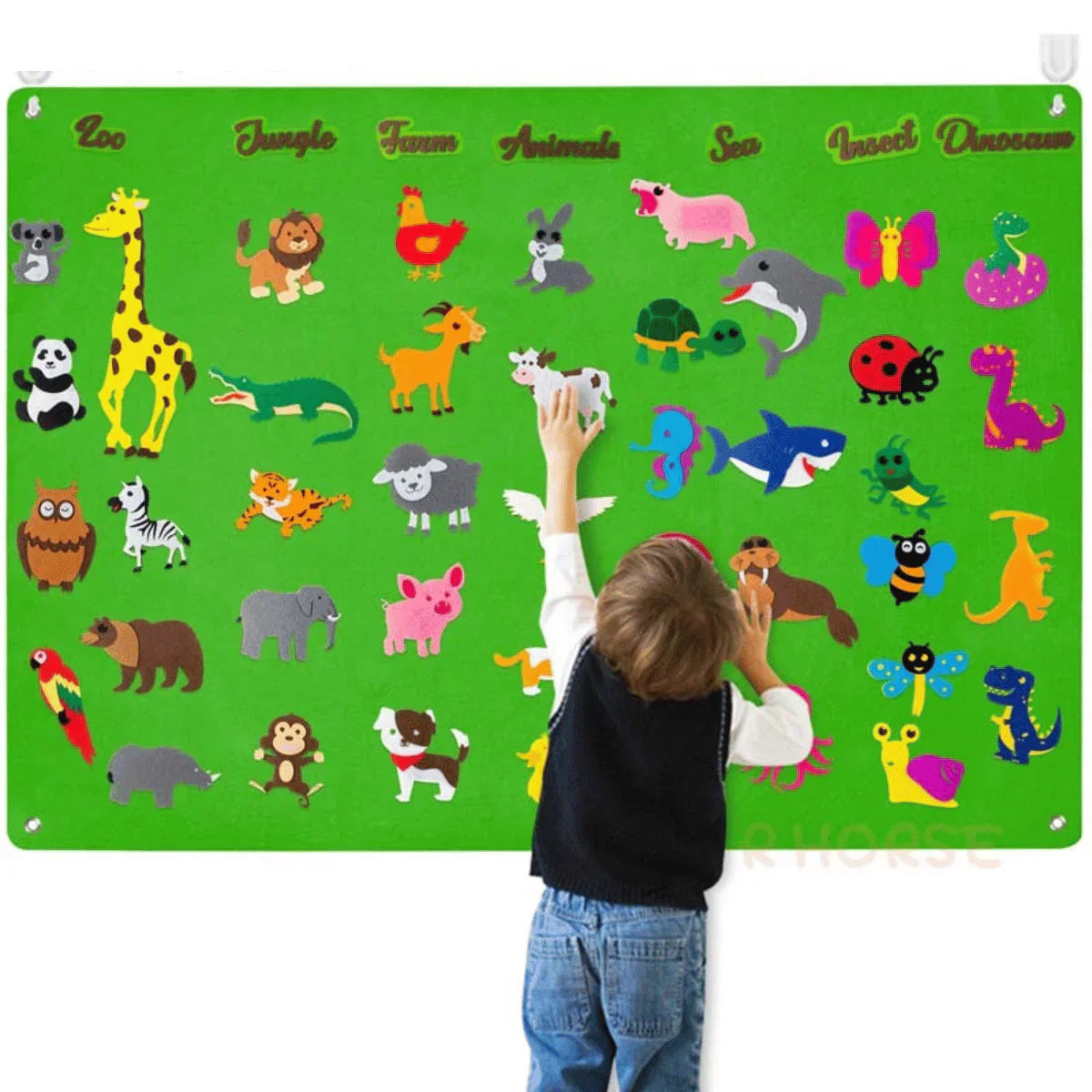 EduTales - Interactief dierenviltbord voor leuk en leerzaam spel