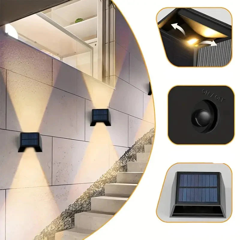 EcoGlow - LED-zonnewandlamp voor moeiteloze buitenverlichting