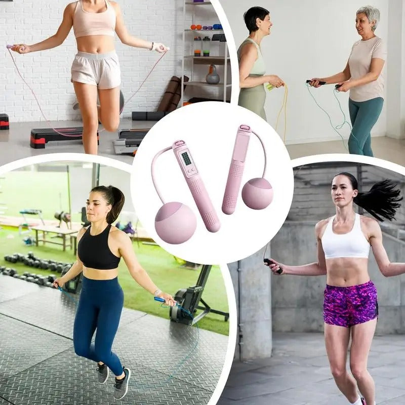 JumpFlex - Springtouw zonder touwen met teller voor slimme fitness en antisliphandgreep