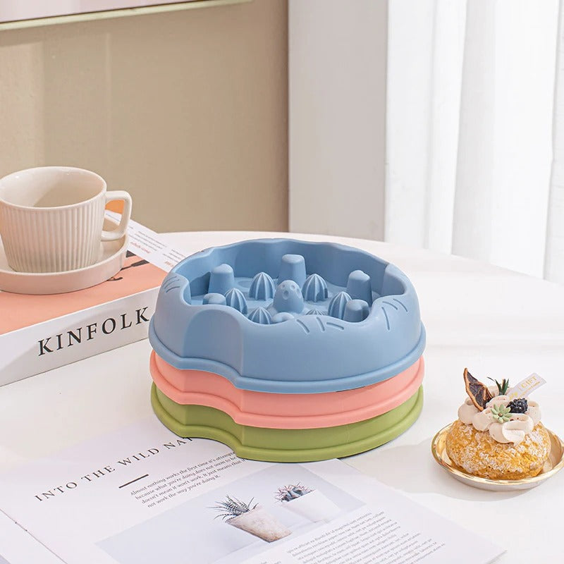 PawBowl - Voerbak met antislipraadsel voor honden en katten