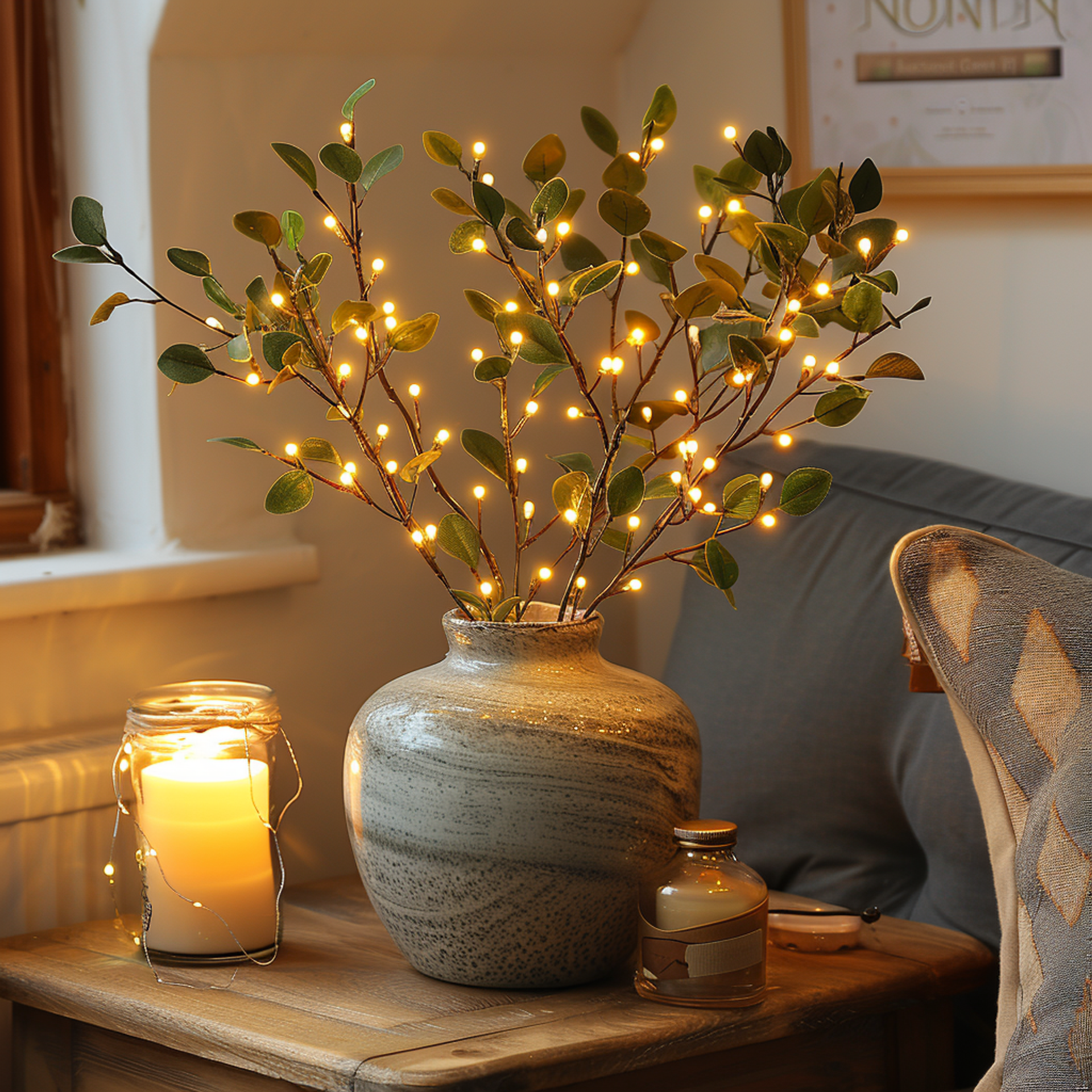 LumiVista - Olijftak-geïnspireerde LED-lichtsnoer voor magische en elegante decoratie