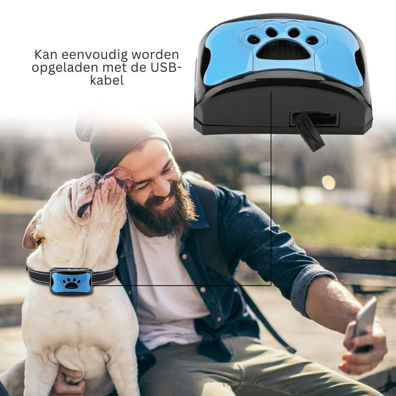 QuietPaws - Anti-blaf hondenhalsband met zachte trillingen en geluidscorrectie