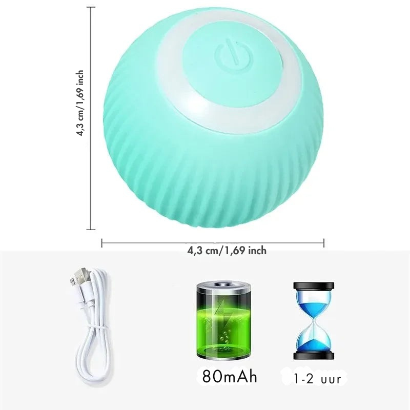 SmartPlay - Elektrische kattenspeelbal met slimme standen en eenvoudige oplaadindicatoren