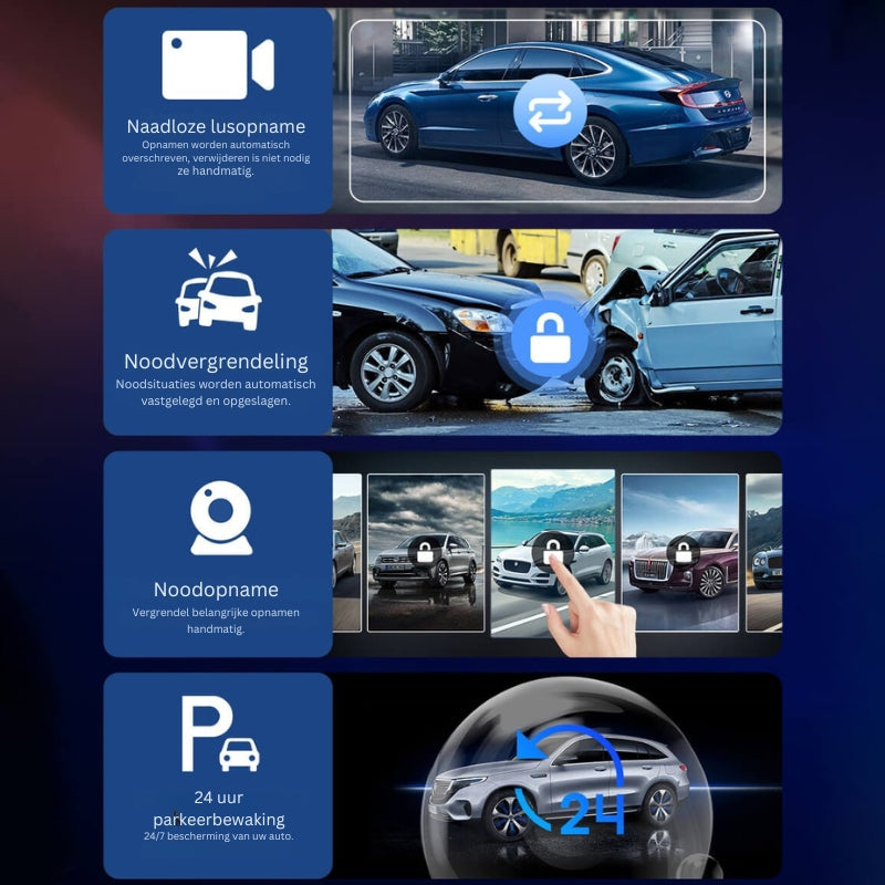 DrivePro - Draadloze CarPlay met 4K Dashcam voor helder zicht en connectiviteit