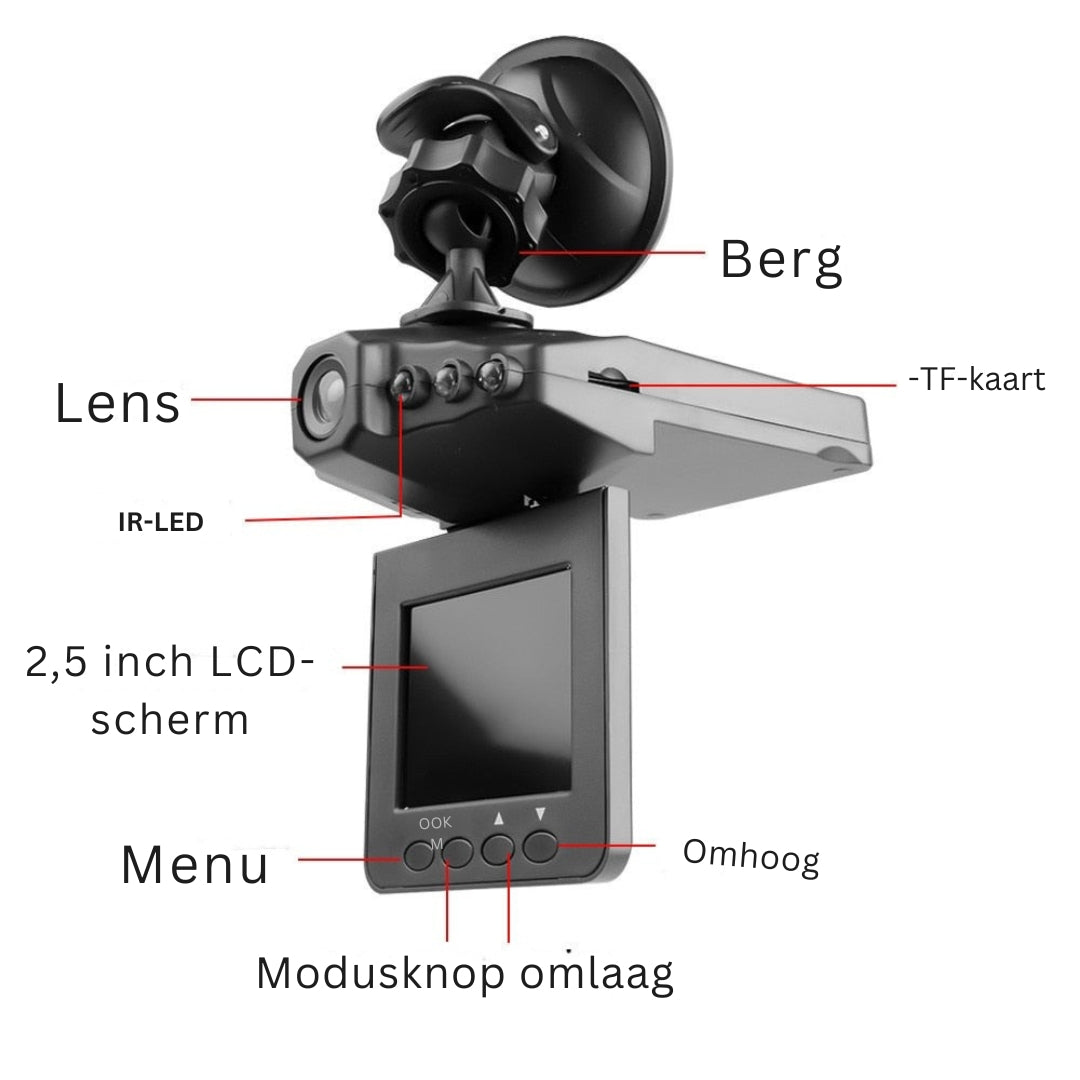 ClearRide - Volledig HD autodashcam Compacte en heldere video opname voor veilige ritten