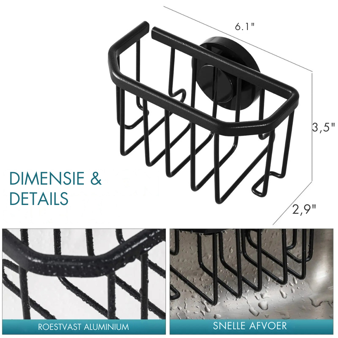 SnapHold - Veilige zuignaphouder voor sponzen borstels en gootsteenorganisatie