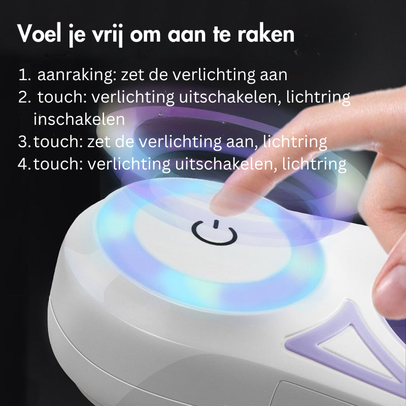 GlowLeash - Automatisch intrekbare hondenriem met ingebouwd licht en RGB streamerring