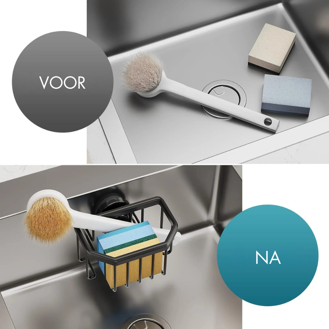 SnapHold - Veilige zuignaphouder voor sponzen borstels en gootsteenorganisatie