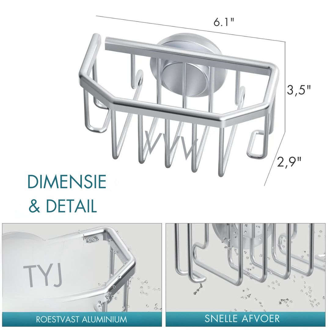 SnapHold - Veilige zuignaphouder voor sponzen borstels en gootsteenorganisatie