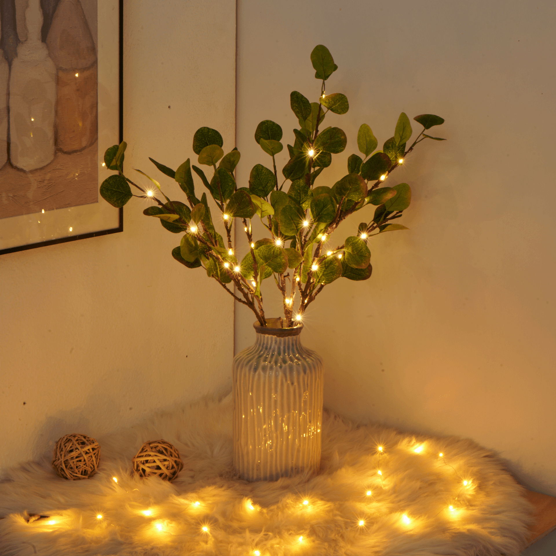 LumiVista - Olijftak-geïnspireerde LED-lichtsnoer voor magische en elegante decoratie