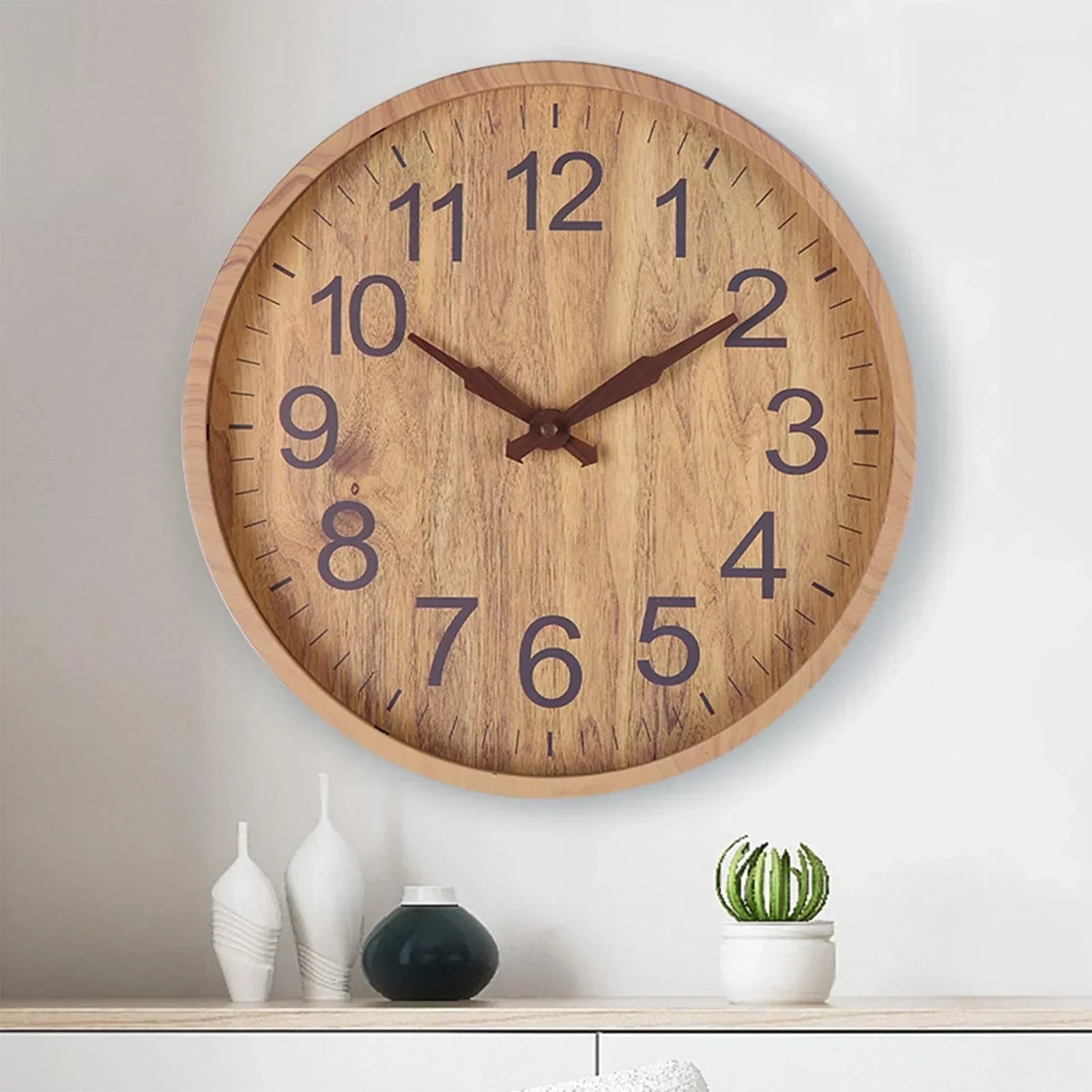 TimberTick - Houten Wandklok voor Natuurlijke Charme en Eenvoud