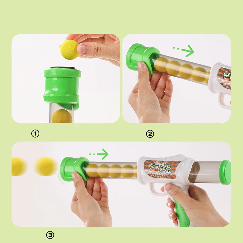 PetPlay - Interactief speelgoedpistool met 9 elastische ballen voor honden en katten