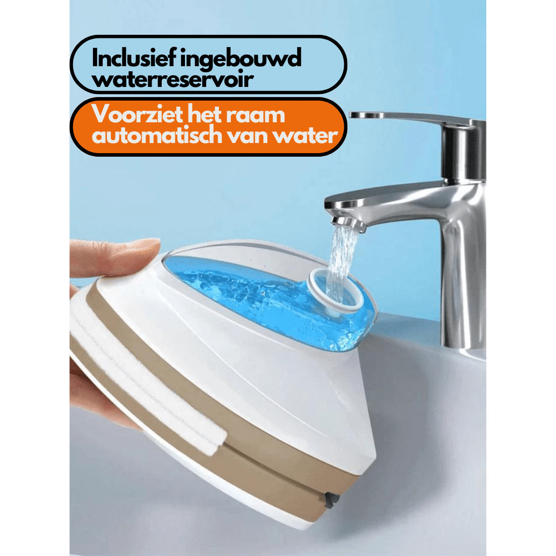 MagnetWipe - Magnetische dubbelzijdige raamreiniger met driehoekig ontwerp voor snelle reiniging