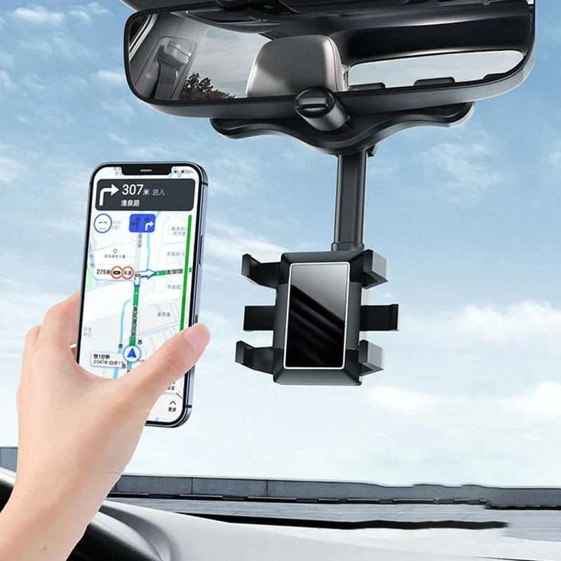 DriveSafe - Uitschuifbare autotelefoonhouder met instelbare kijkhoeken en 360° draaibaar ontwerp