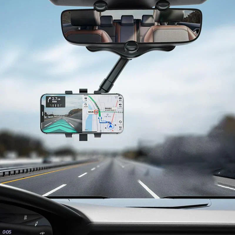 DriveSafe - Uitschuifbare autotelefoonhouder met instelbare kijkhoeken en 360° draaibaar ontwerp