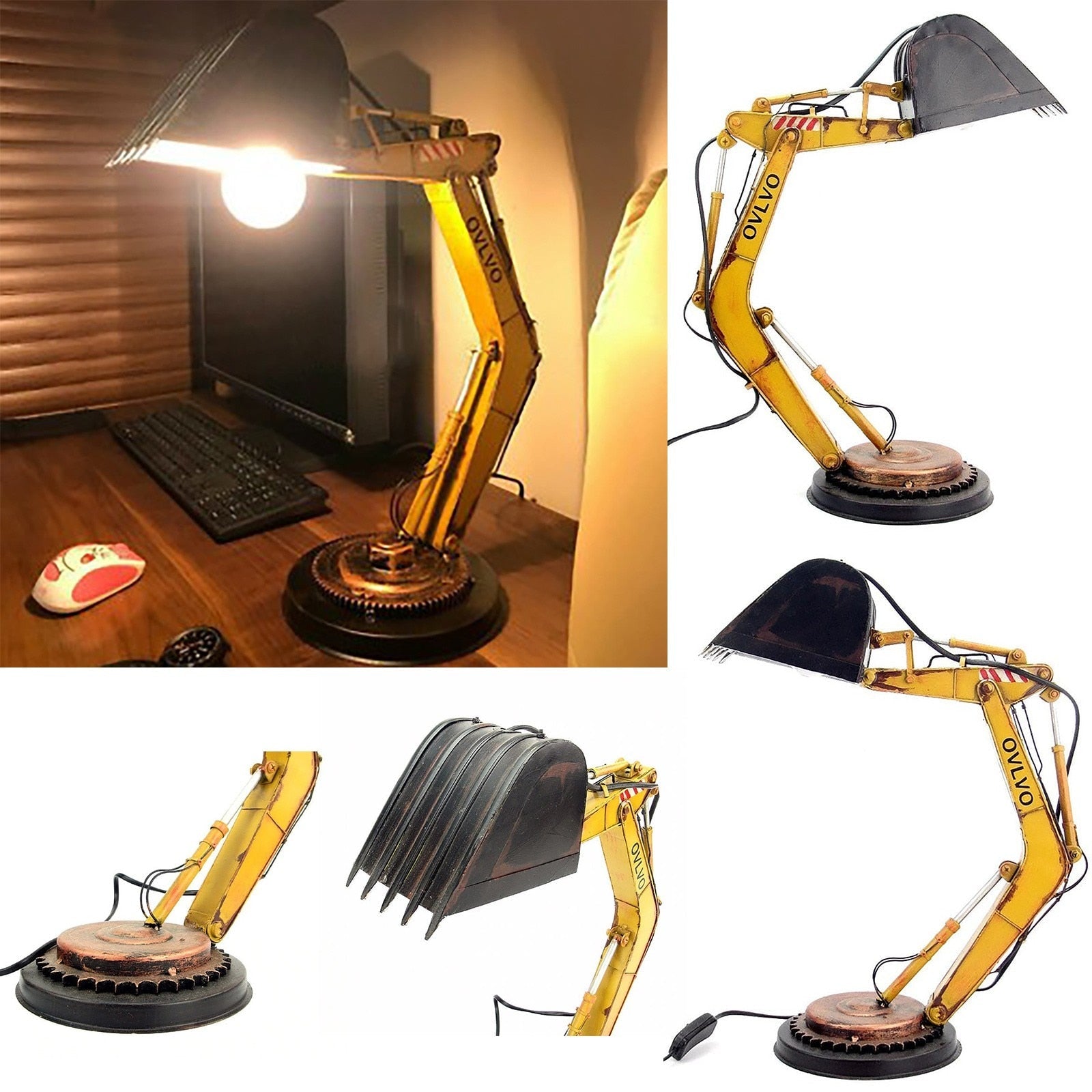 DiggerBeam - Graafmachine LED-tafellamp met verstelbare lichtrichting