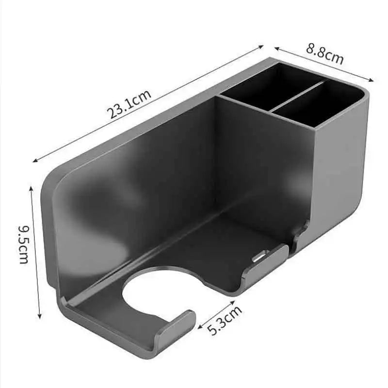 StyleRack - Multifunctionele föhnhouder voor wandmontage met extra opbergvakken