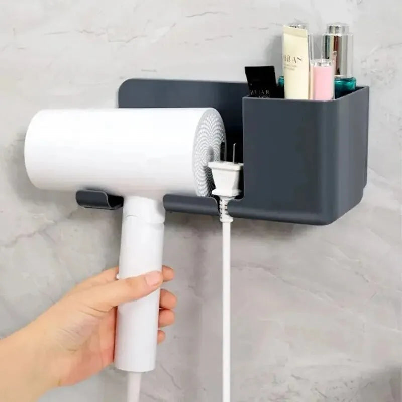 StyleRack - Multifunctionele föhnhouder voor wandmontage met extra opbergvakken