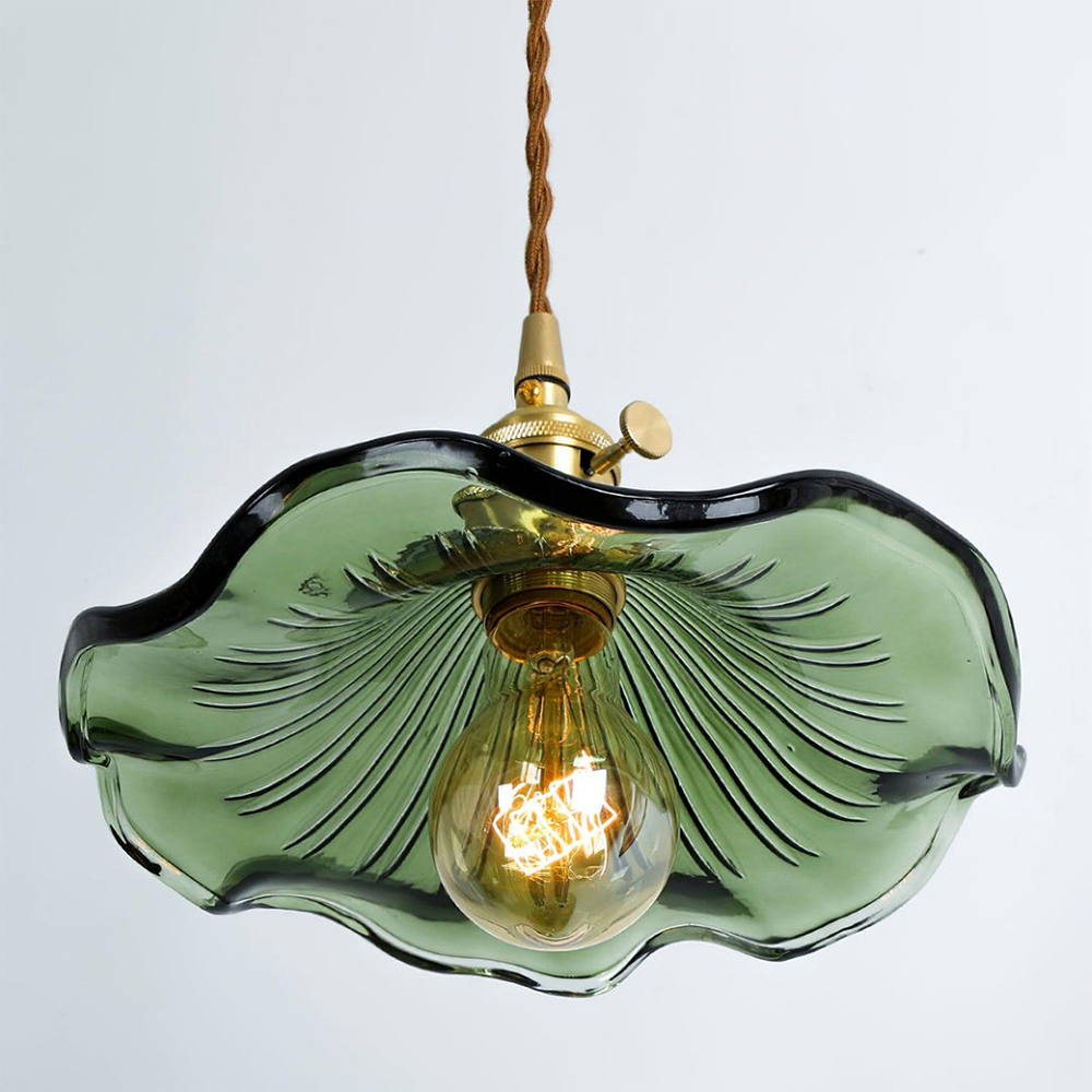 NordicBloom - Elegante hanglamp van glas en messing