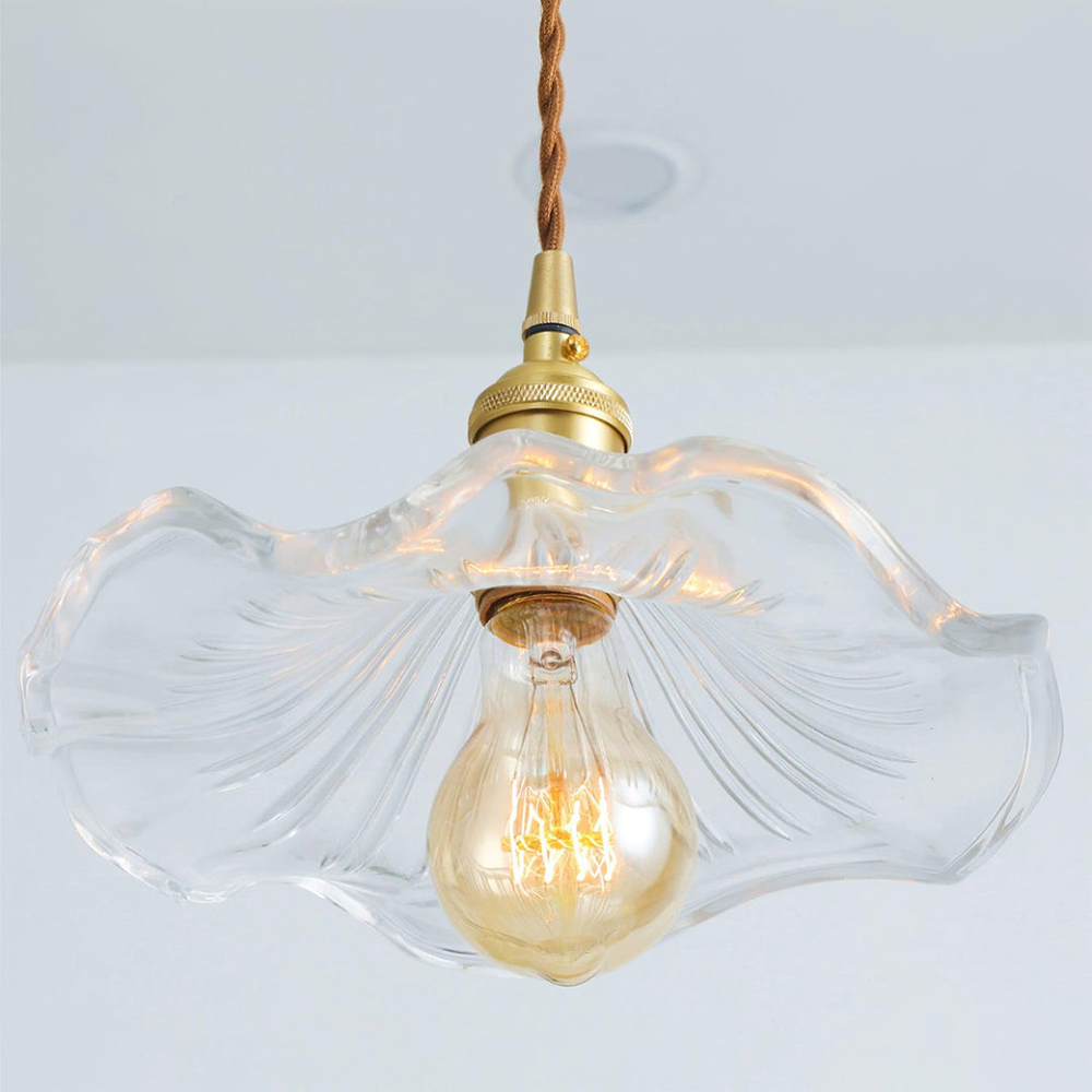 NordicBloom - Elegante hanglamp van glas en messing