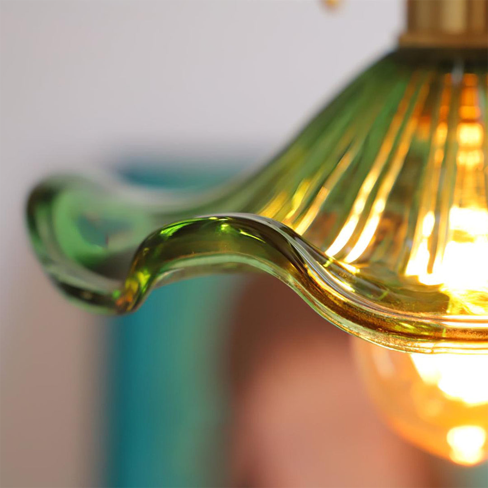 NordicBloom - Elegante hanglamp van glas en messing