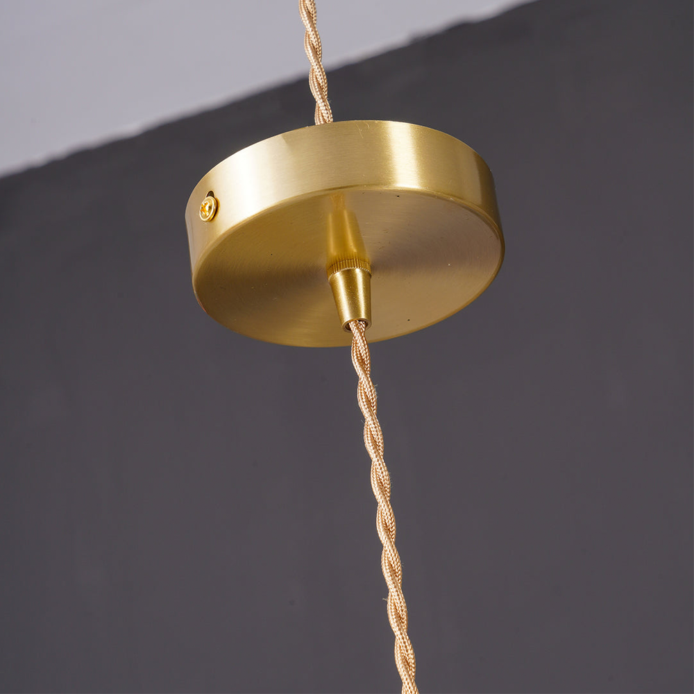 NordicBloom - Elegante hanglamp van glas en messing