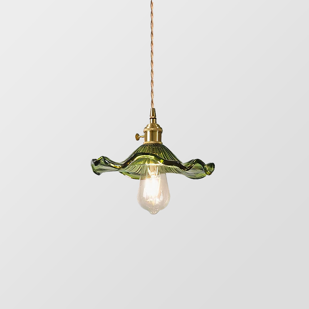 NordicBloom - Elegante hanglamp van glas en messing