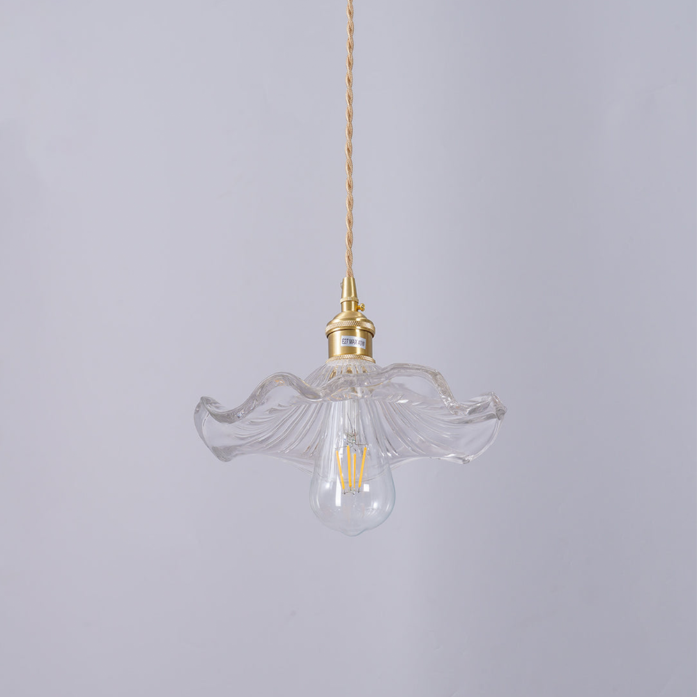 NordicBloom - Elegante hanglamp van glas en messing