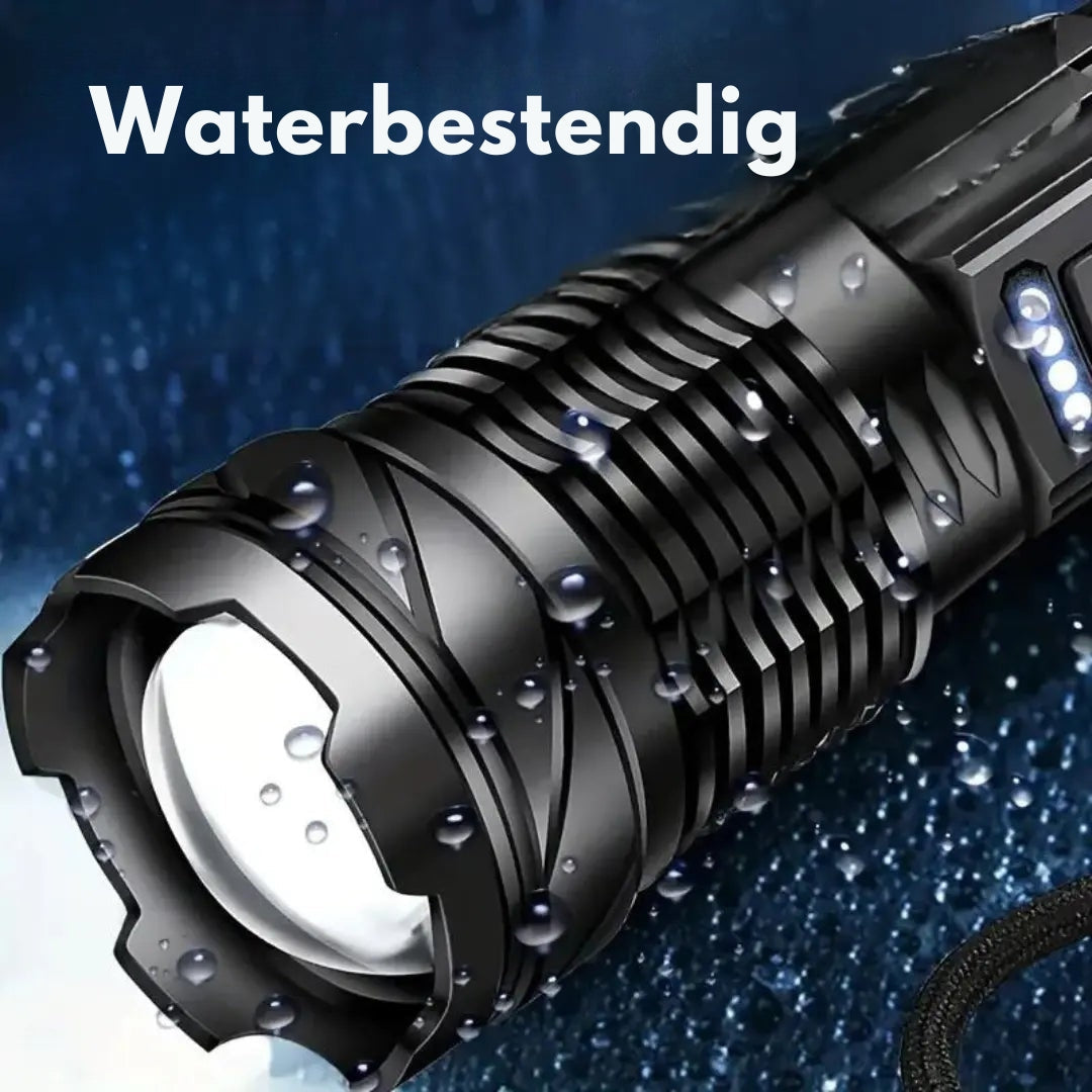 BrightBeam – 5000 Lumen Militaire Zaklamp met Geavanceerde LED Functies
