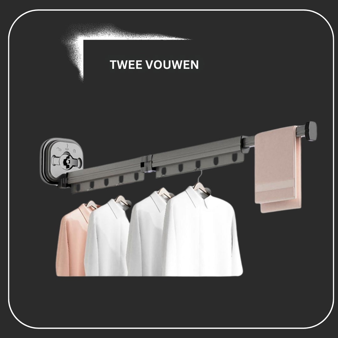 FlexiDry - Droogrek voor kleding aan de muur met verstelbaar opvouwbaar ontwerp