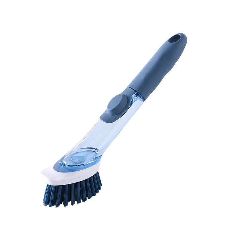 ScrubEase - Afwasborstel met lange steel en ingebouwde zeepdispenser voor moeiteloos schoonmaken