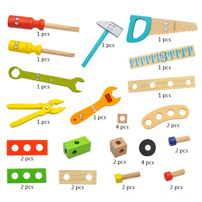 SkillCraft - Educatieve houten gereedschapsset voor creativiteit en vaardigheidsontwikkeling