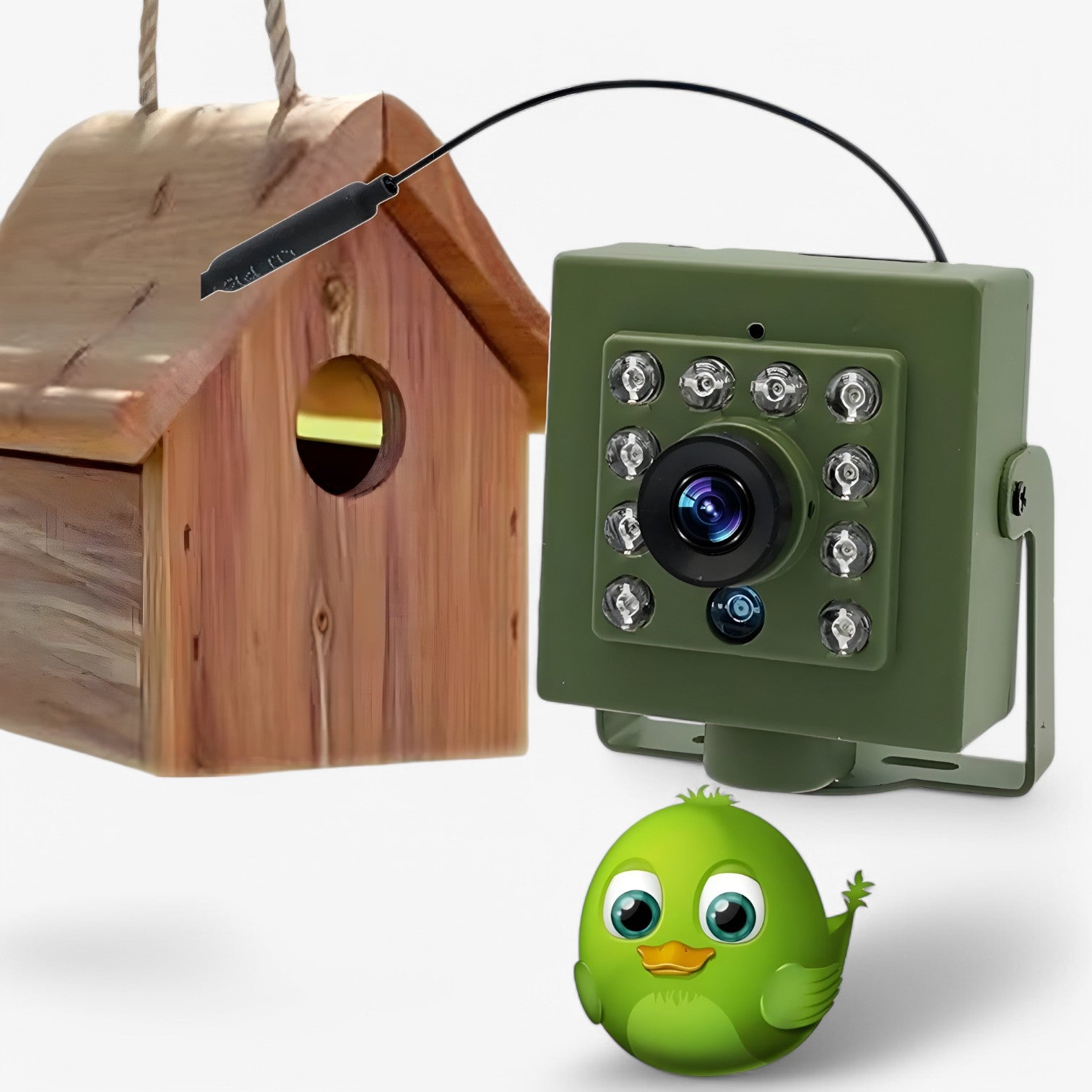 FeatherView – Slimme WiFi-camera voor helder nachtzicht en realtime vogelgeluiden