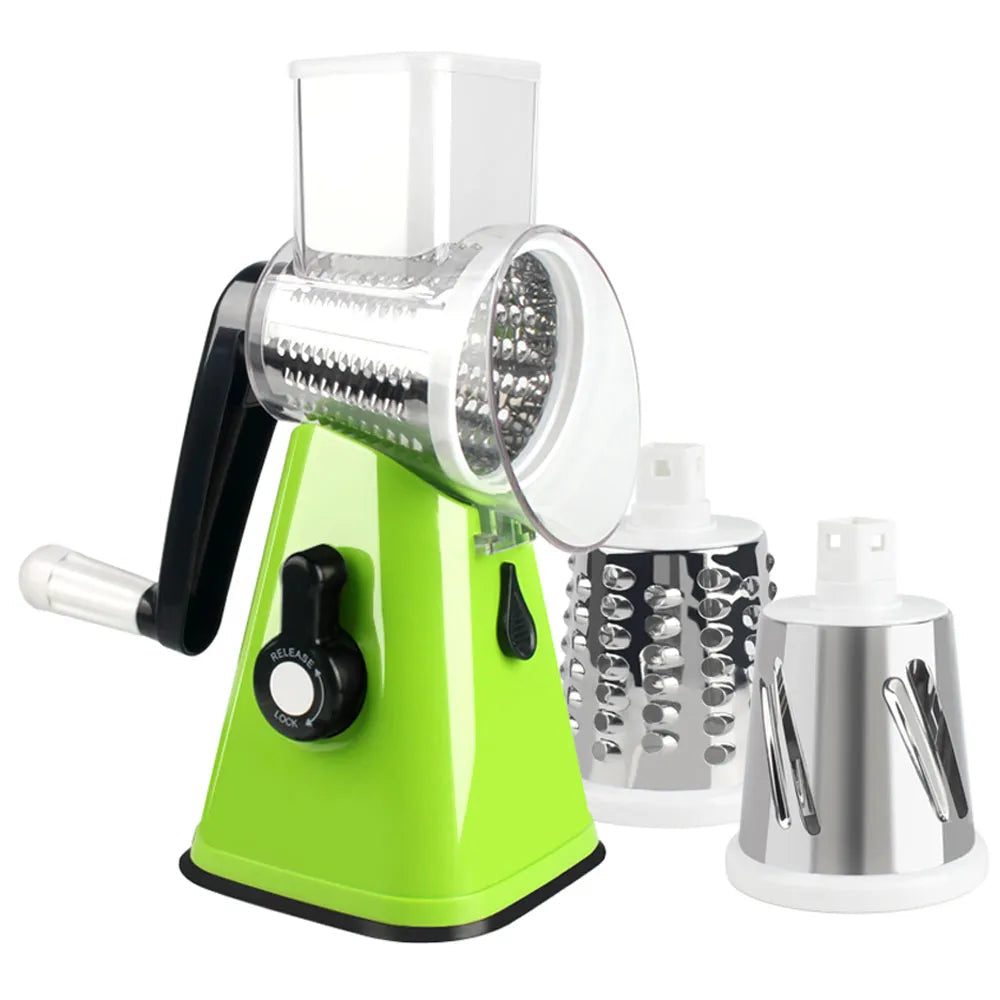 KitchenEase - Multifunctionele knoflookmolen aardappelrasp en groenterasproller