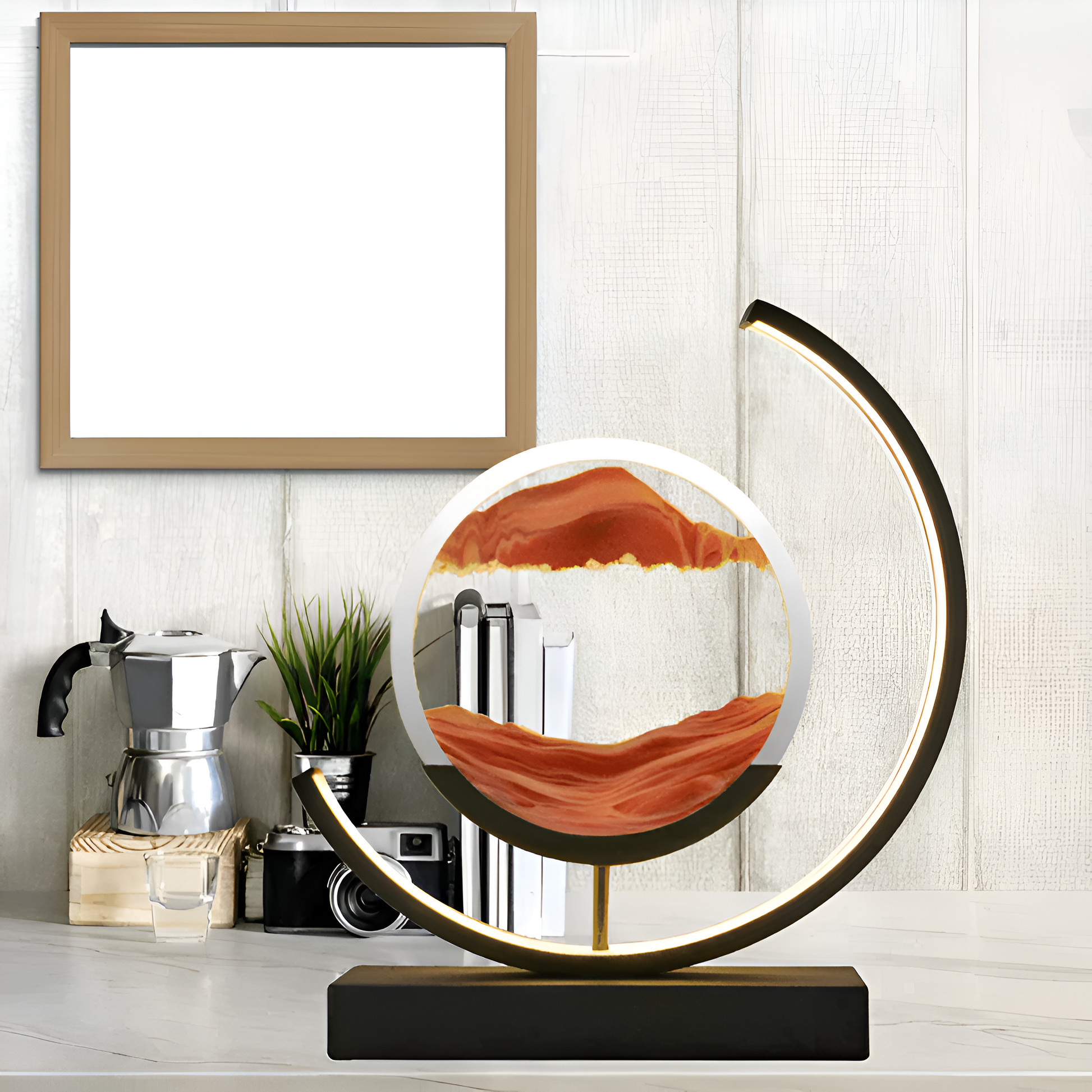 LumiFlow – Visuele LED-zandlamp met instelbare helderheid