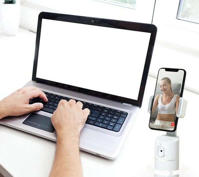 FocusPro - 360° roterende smartphonehouder met AI-tracking voor moeiteloze video-opnames