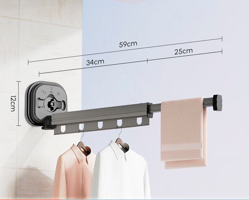 FlexiDry - Droogrek voor kleding aan de muur met verstelbaar opvouwbaar ontwerp